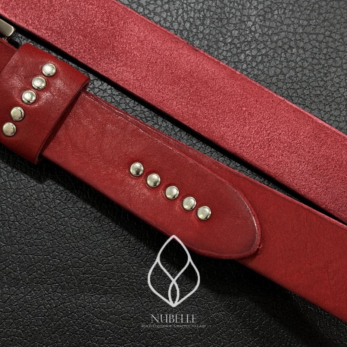 🌗 Vegetable stud belt / 스터드 소가죽 웨스턴 벨트 상품이미지4