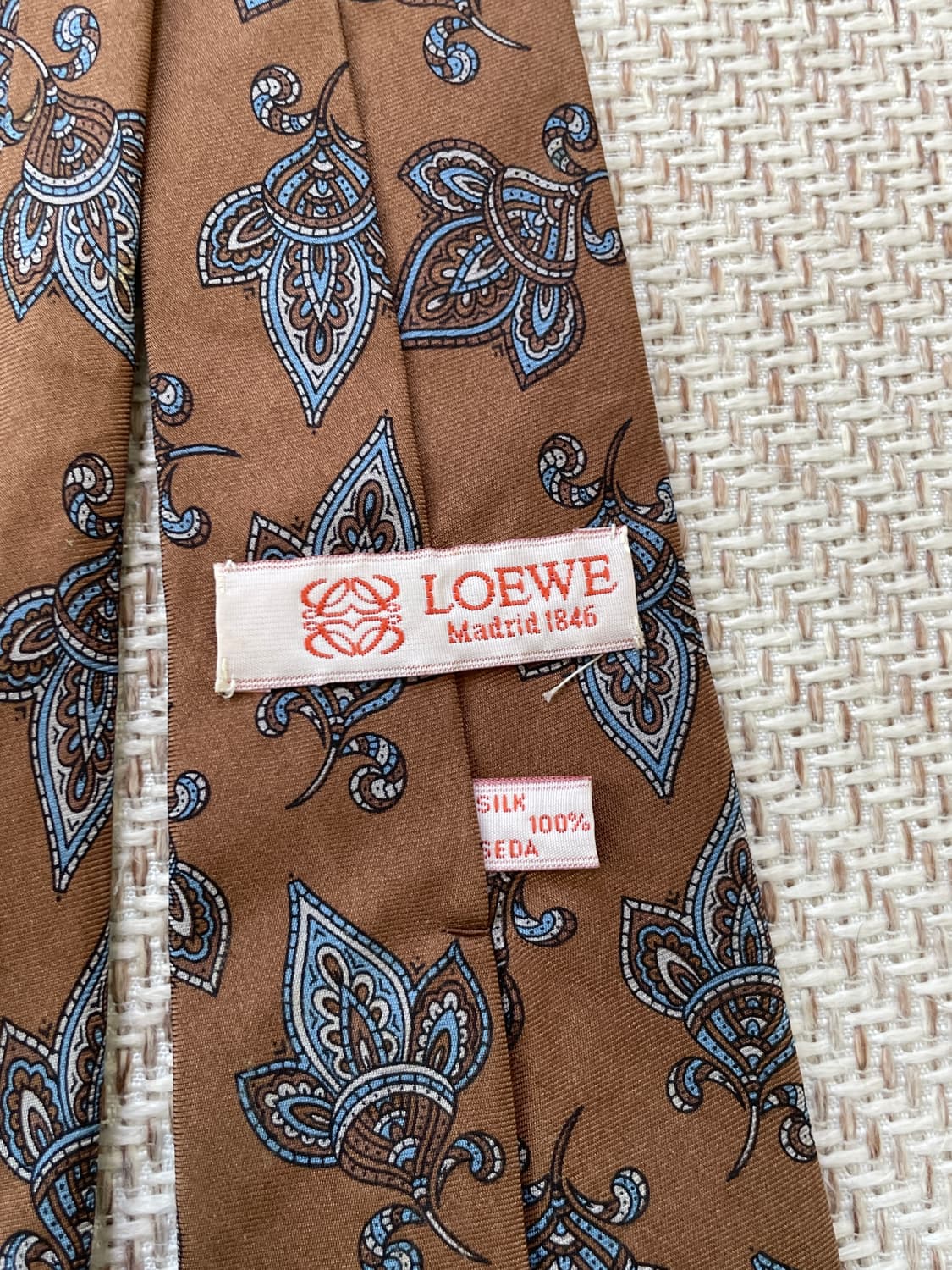 로에베 브라운 넥타이  J03969 상품이미지1