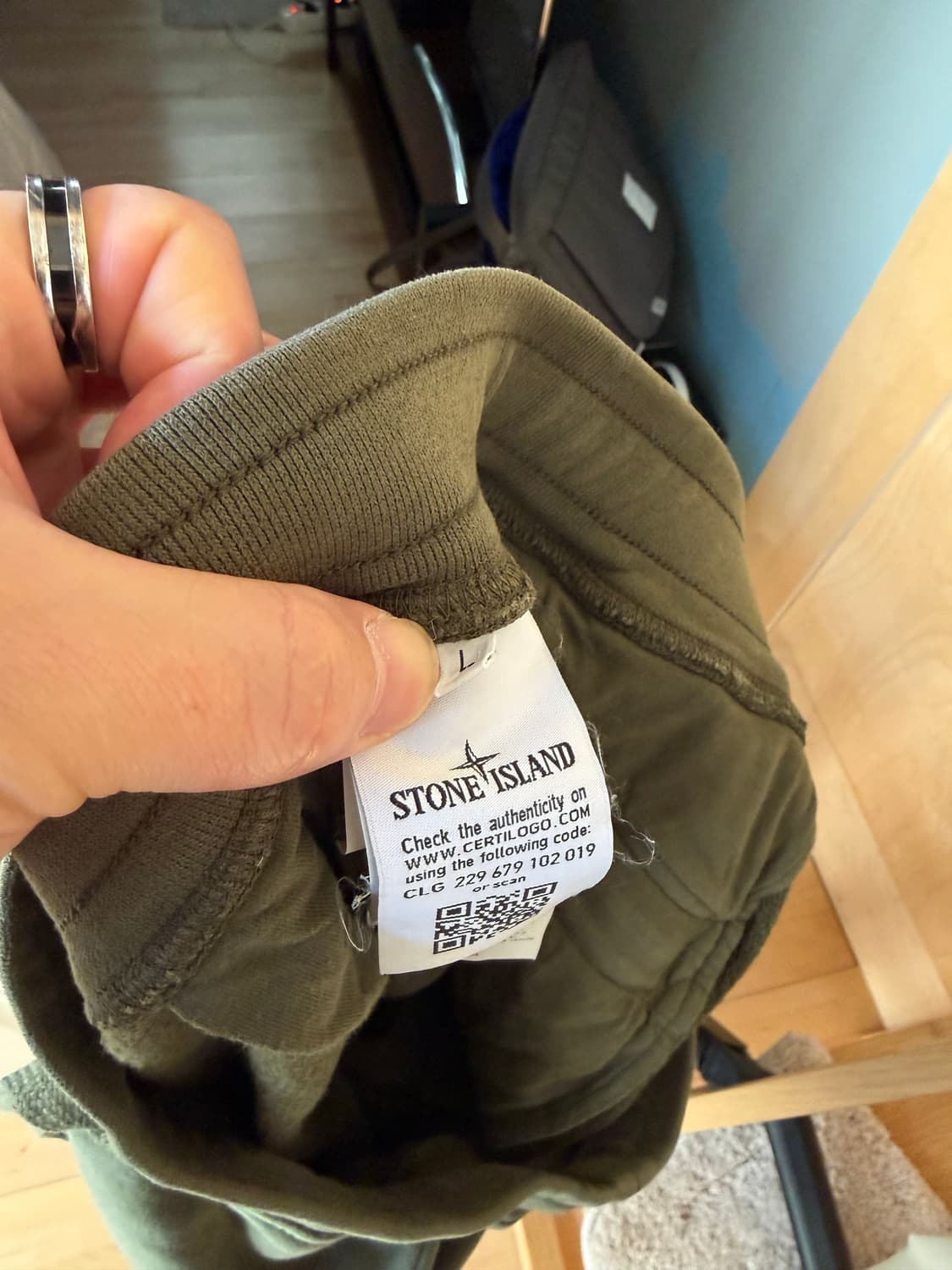 스톤아일랜드 조거 팬츠 카키 상품이미지4