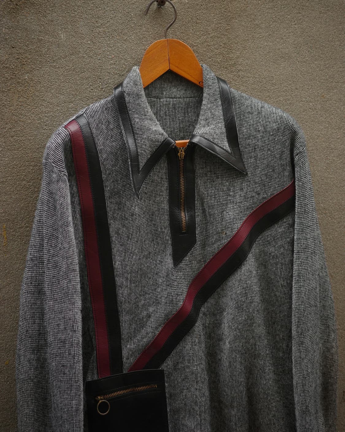 60‘s 70‘s 빈티지 모드 컨템포러리 쿼터 집 니트 폴로셔츠 상품이미지2