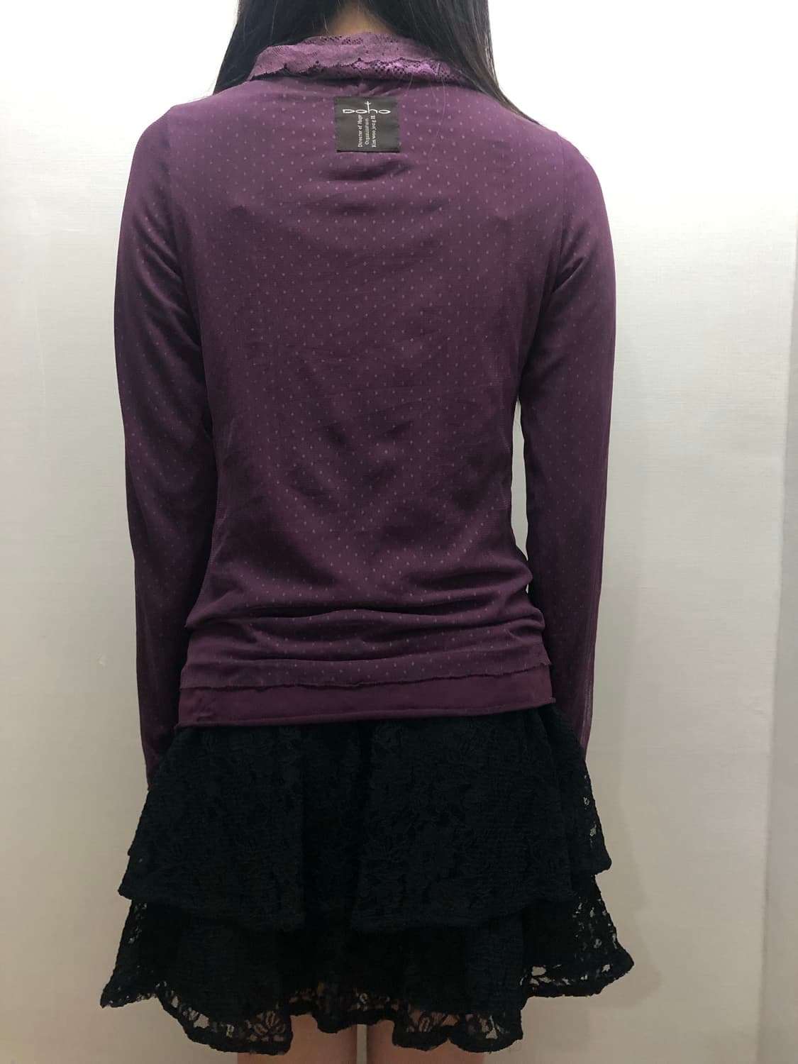 빈티지 퍼플 도트 프릴 탑 상품이미지9