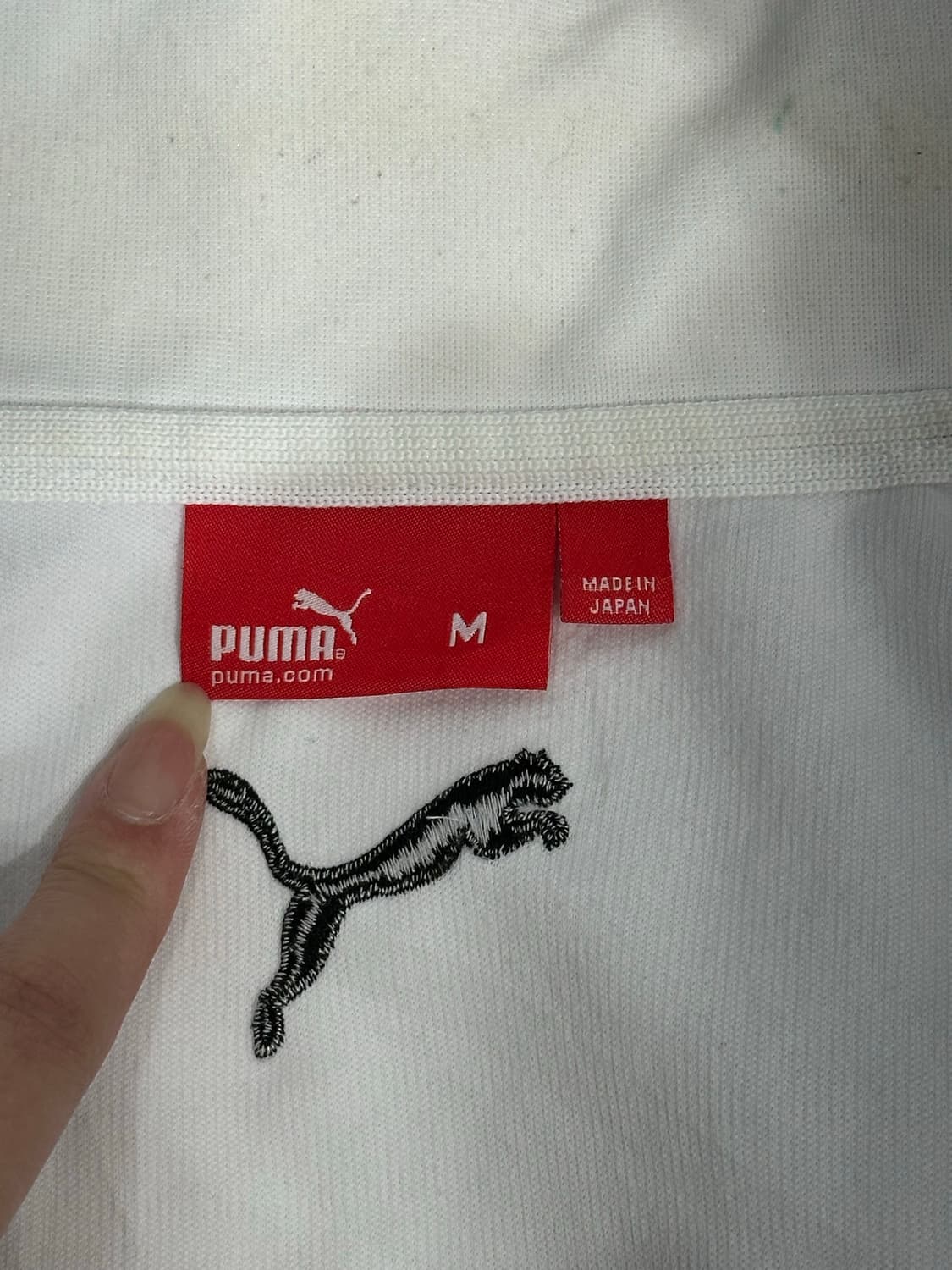 푸마 화이트 블랙 사이드 라인 트랙탑 져지 M 상품이미지7