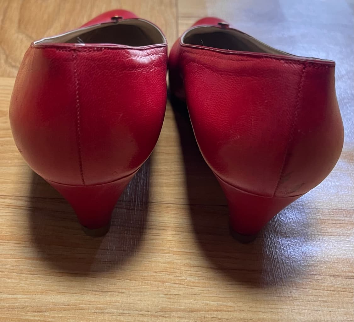 구찌 빈티지 레트로 80s 레드 키튼힐 38 상품이미지9