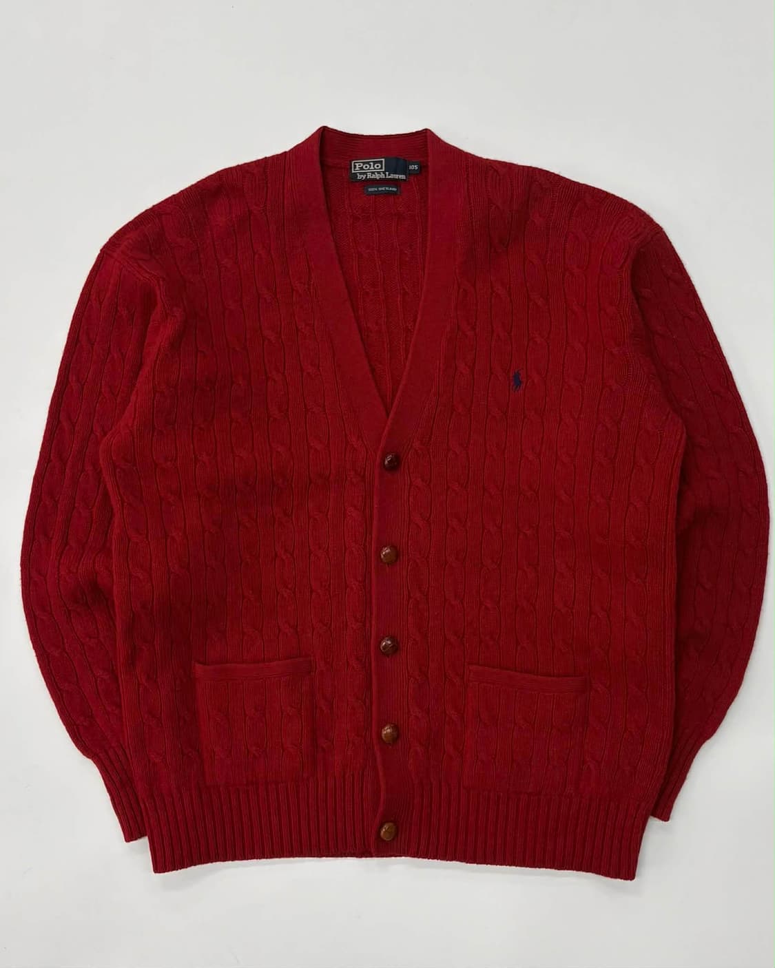 [105] 폴로 랄프로렌 셰틀랜드 울 케이블 니트 가디건 상품이미지1