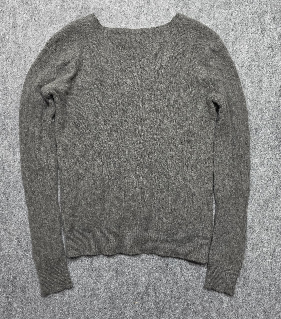 폴로 랄프로렌 울 캐시미어 케이블 브이넥 니트 M 상품이미지2