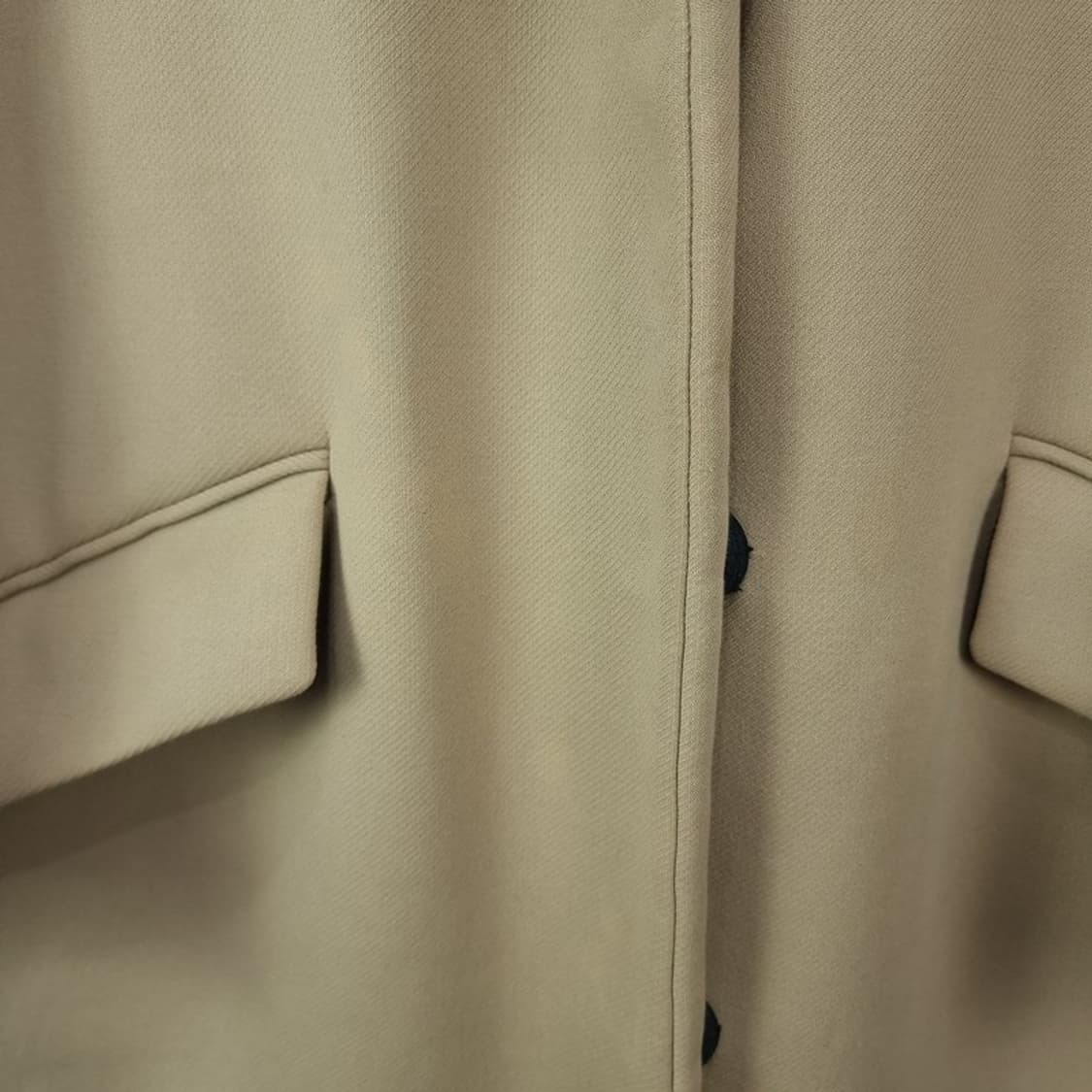 [MSGM] 히든버튼 오버사이즈 모직 롱 코트 베이지 P01564 상품이미지10