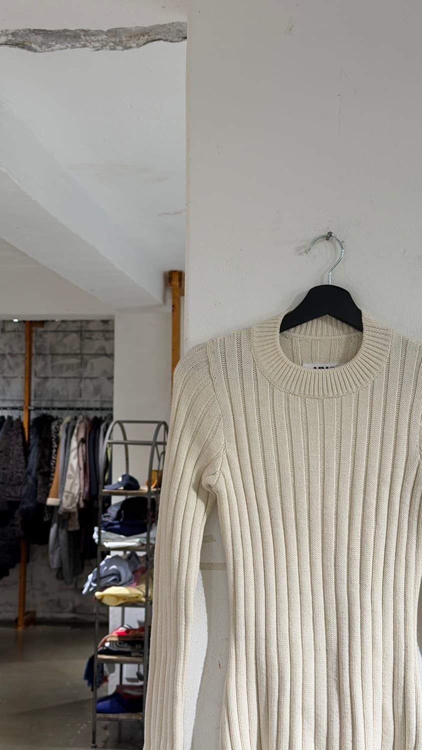 mm6 아이보리 백 오픈 립 니트 탑 상품이미지3