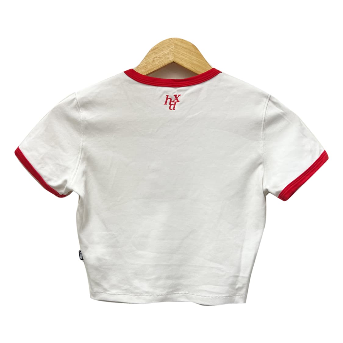 HDEX 에이치덱스 우먼스 릴렉스핏 레드 화이트 크롭탑 S 상품이미지2