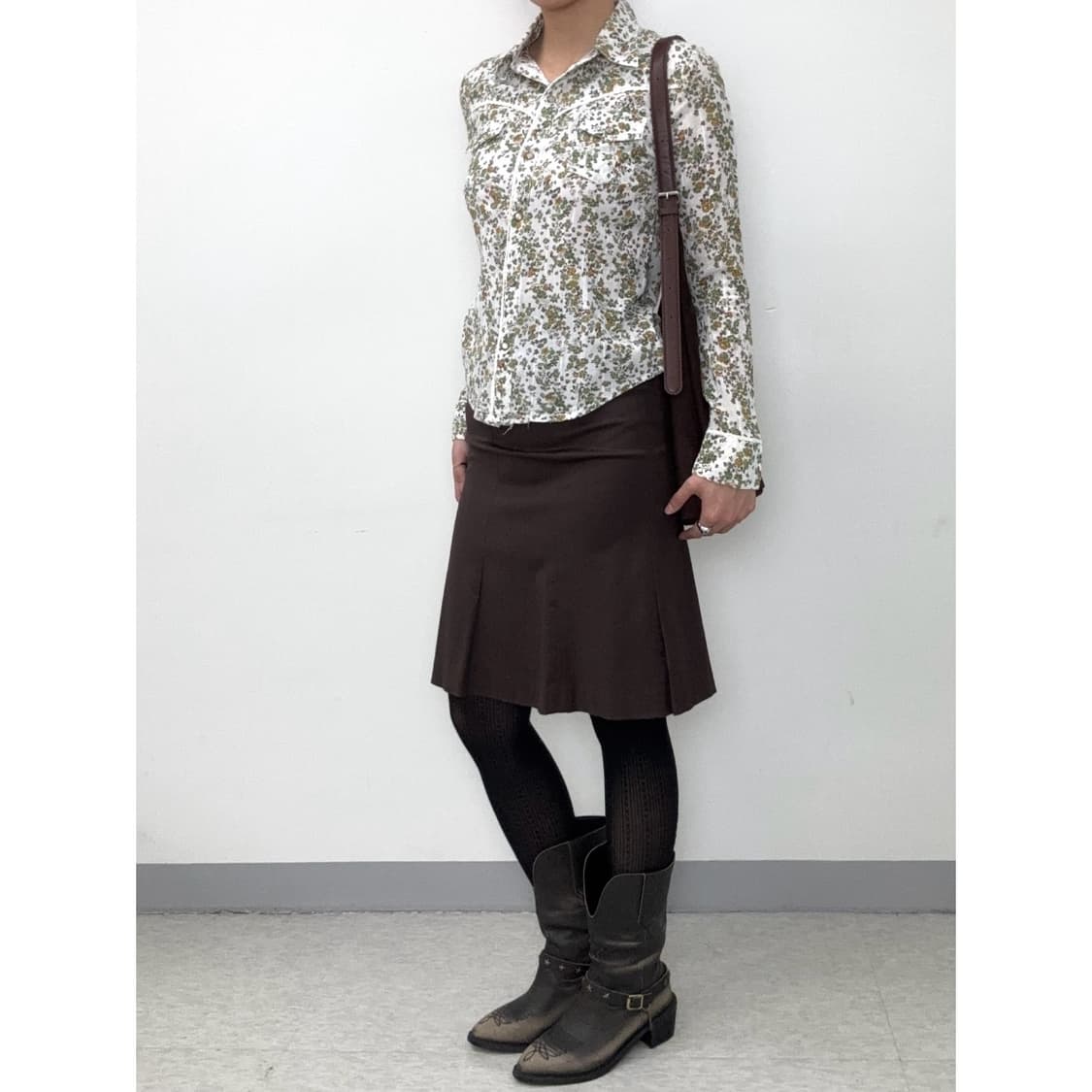 빈티지 웨스턴 플로럴 셔츠 상품이미지3