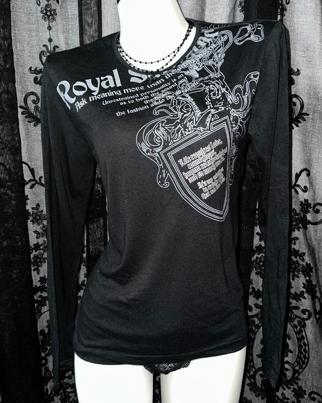 Rock chic black long-sleeve 상품이미지2