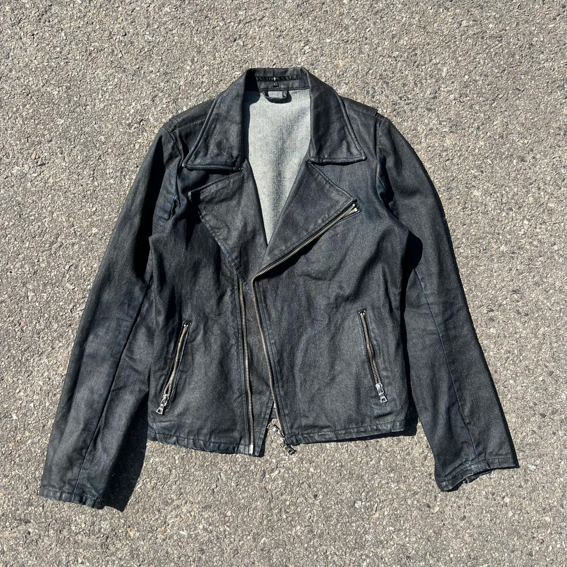 NO ID 코팅 데님 라이더 자켓 상품이미지2