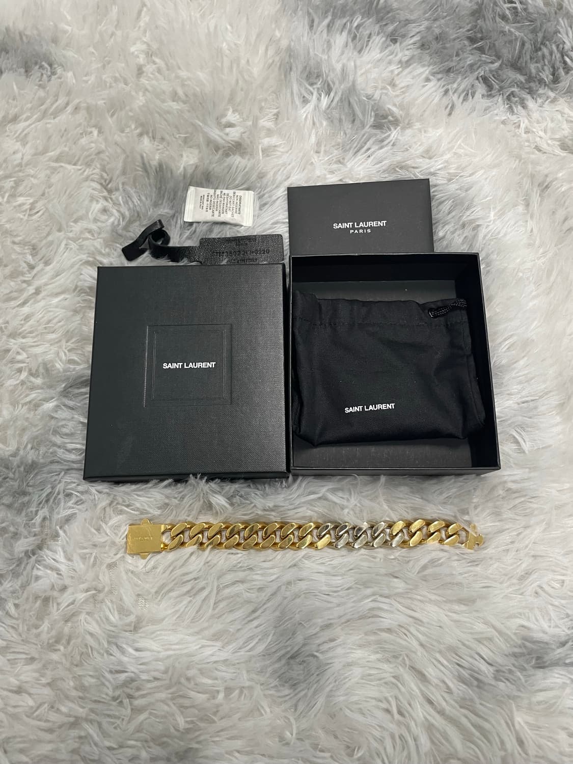 [풀구성] 입생로랑 투톤 금장 팔찌 [os] 상품이미지1