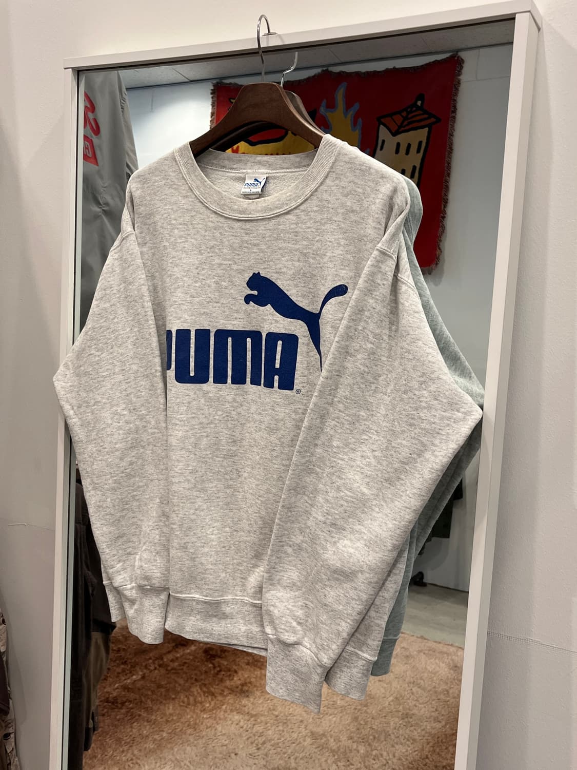 90s Puma 올드 푸마 빅 로고 스웻셔츠 (made in USA) 상품이미지1