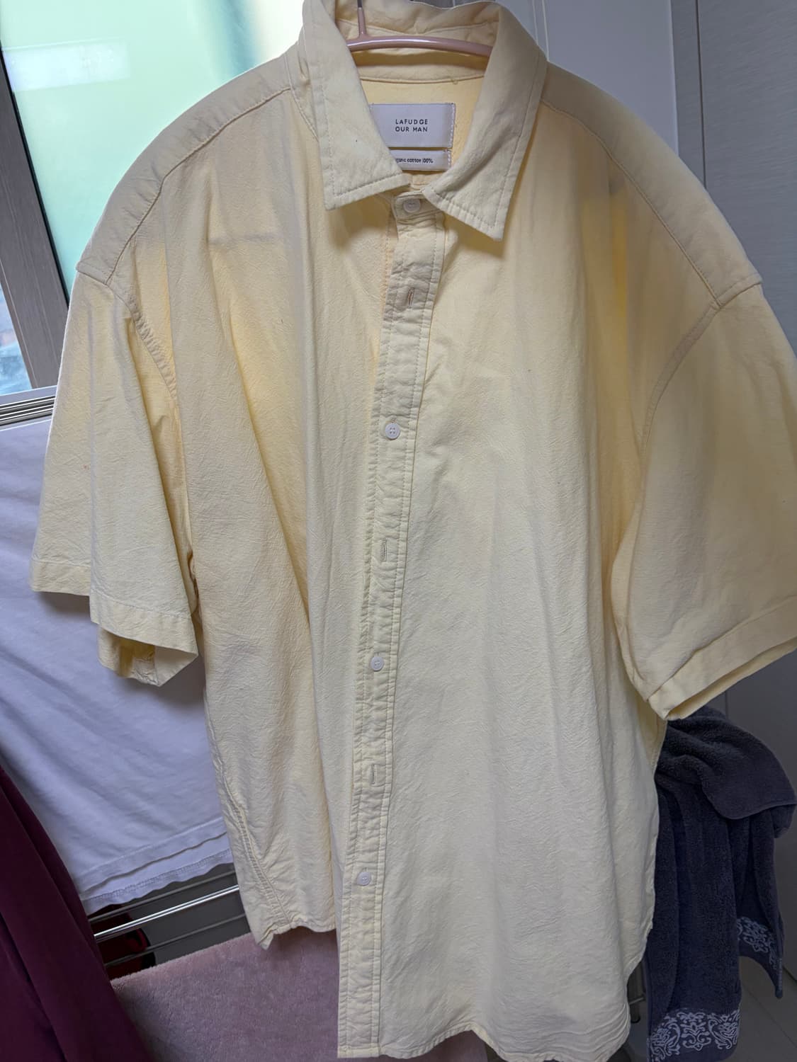 라퍼지스토어 옥스퍼드 반팔 셔츠 옐로우 상품이미지1