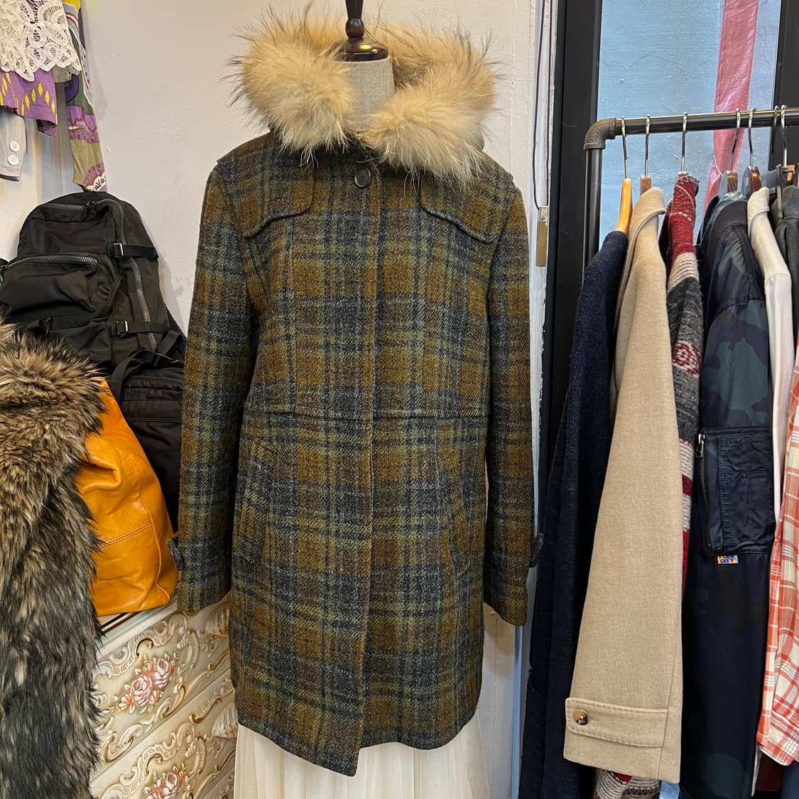 J press 트위드 후드 코트 상품이미지5