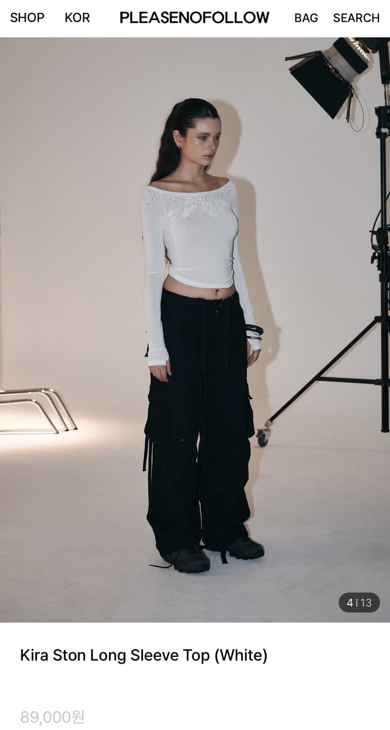 Kira 스톤 롱 슬리브 탑 상품이미지4