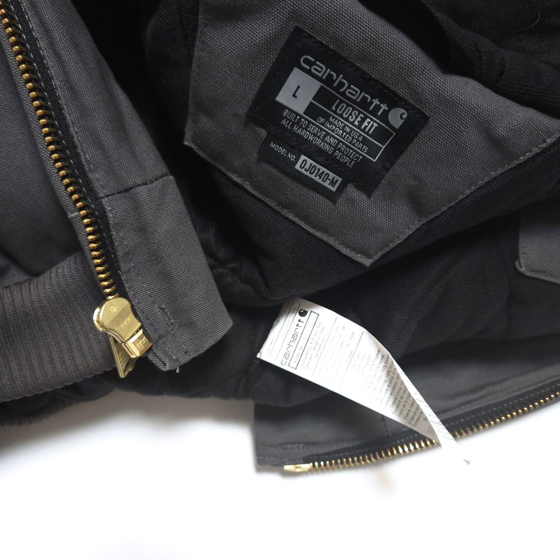 칼하트 OG USA J140 덕액티브 워크 자켓 그래블 상품이미지9