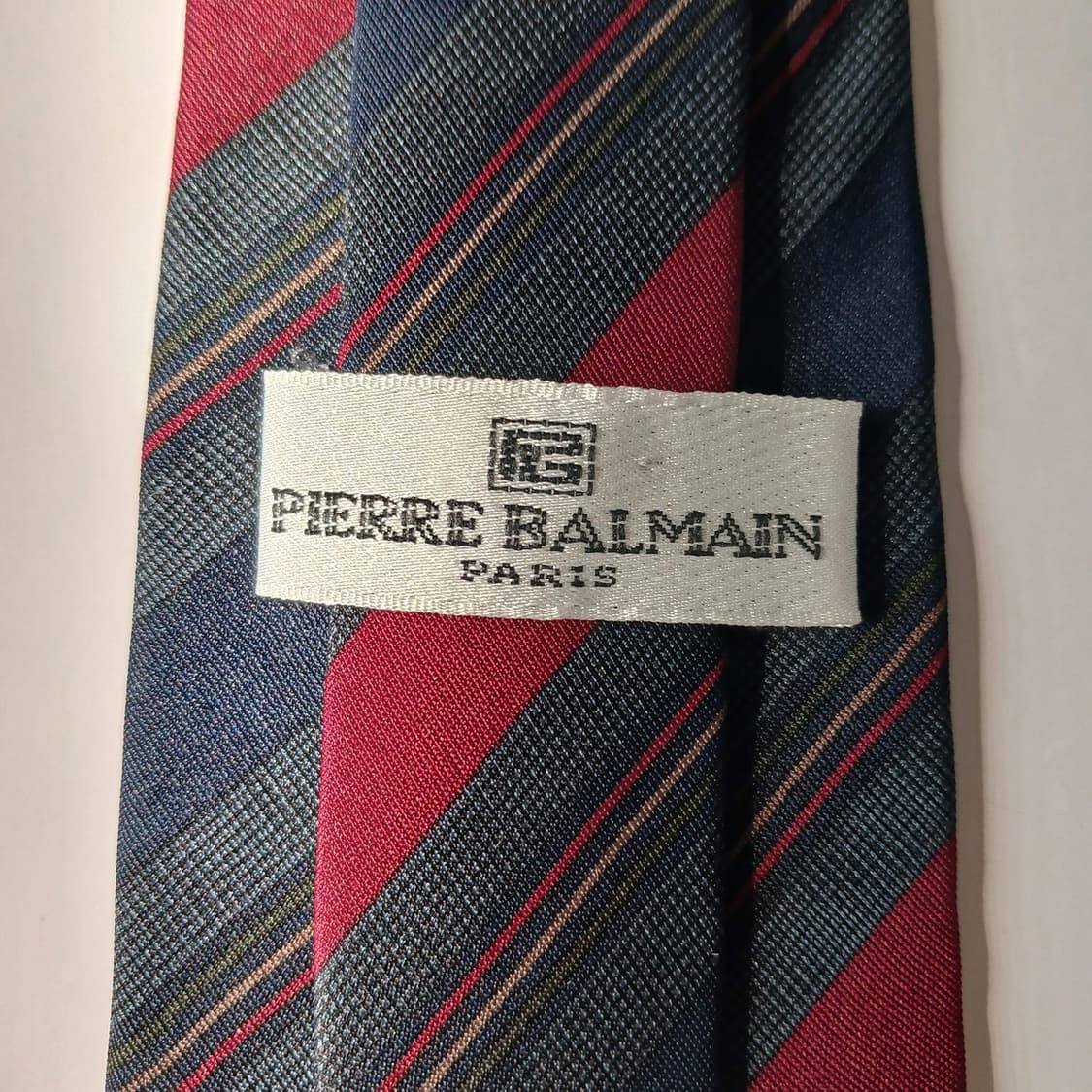 피에르 발망 실크 네이비 스트라이프 넥타이 8.4cm A등급 E820 상품이미지6