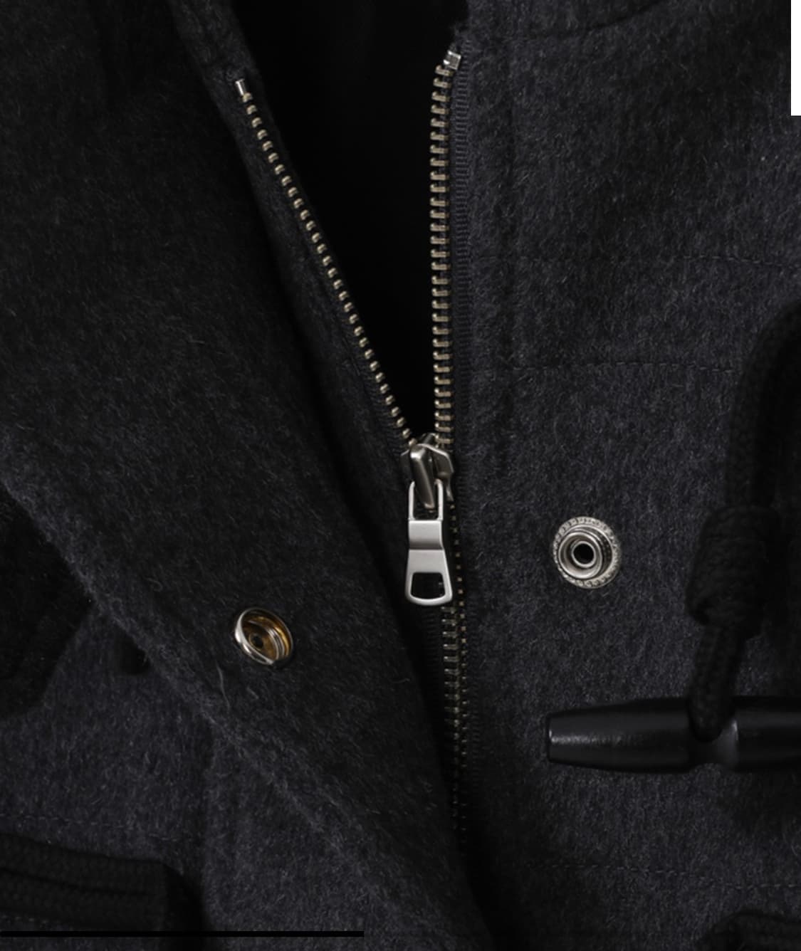 미세키서울 더블 후드 코트 차콜 상품이미지4