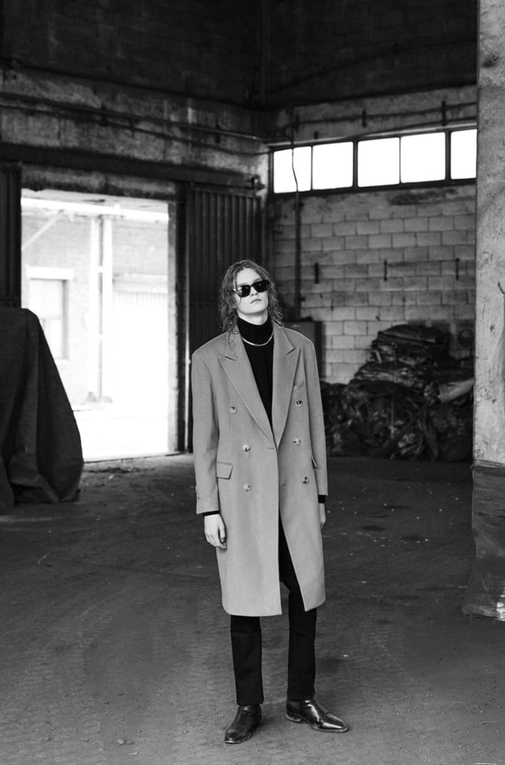 세비지(SAVAGE) 더블 브레드티드 코트 카멜 L 상품이미지2