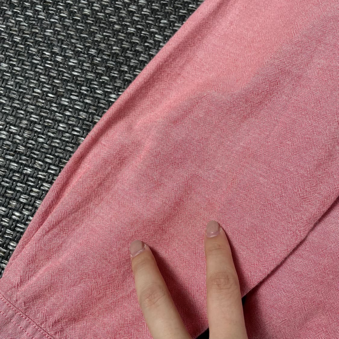 라코스테 자수로고 핑크 긴팔 셔츠 슬림핏 L 상품이미지6