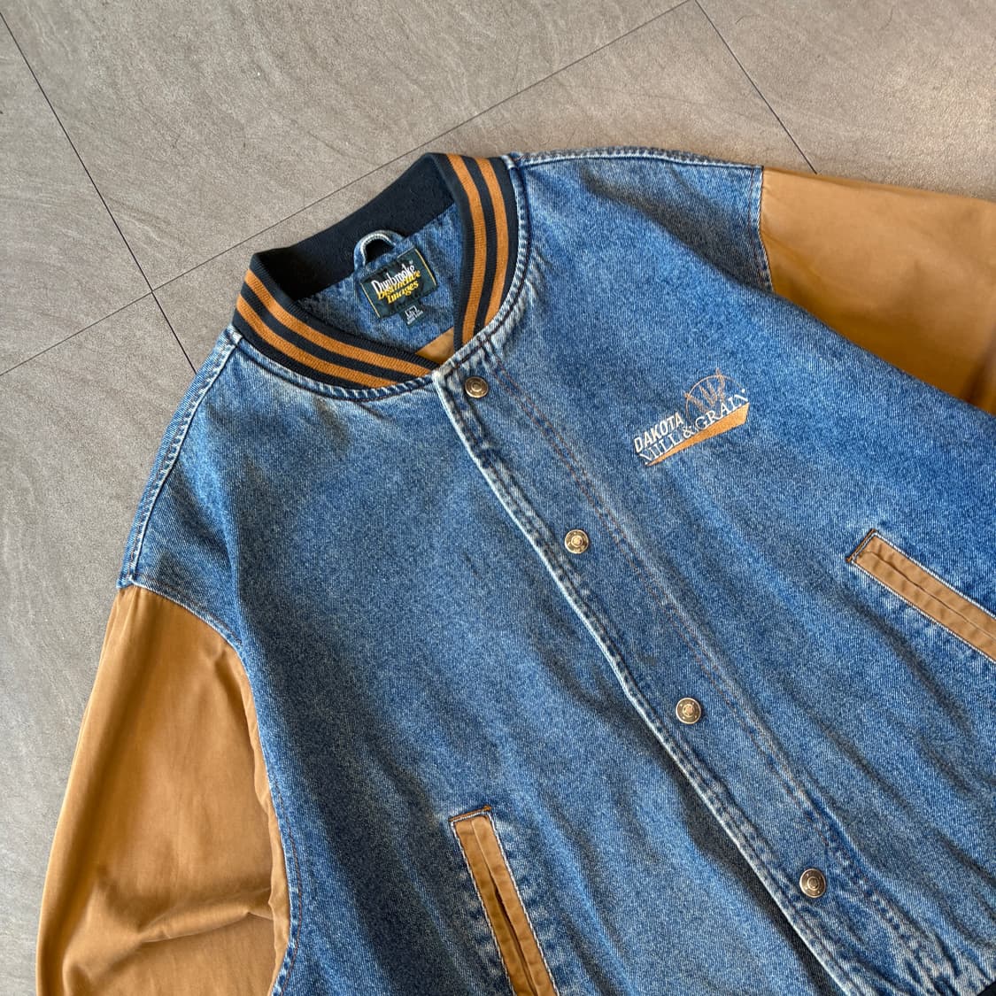 빈티지 데님 베이스볼 자켓 상품이미지2