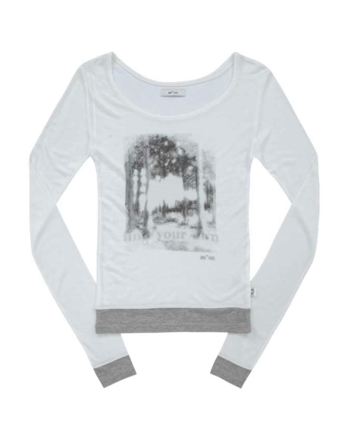 애즈온 FOREST LAYERED T / WHITE 상품이미지1