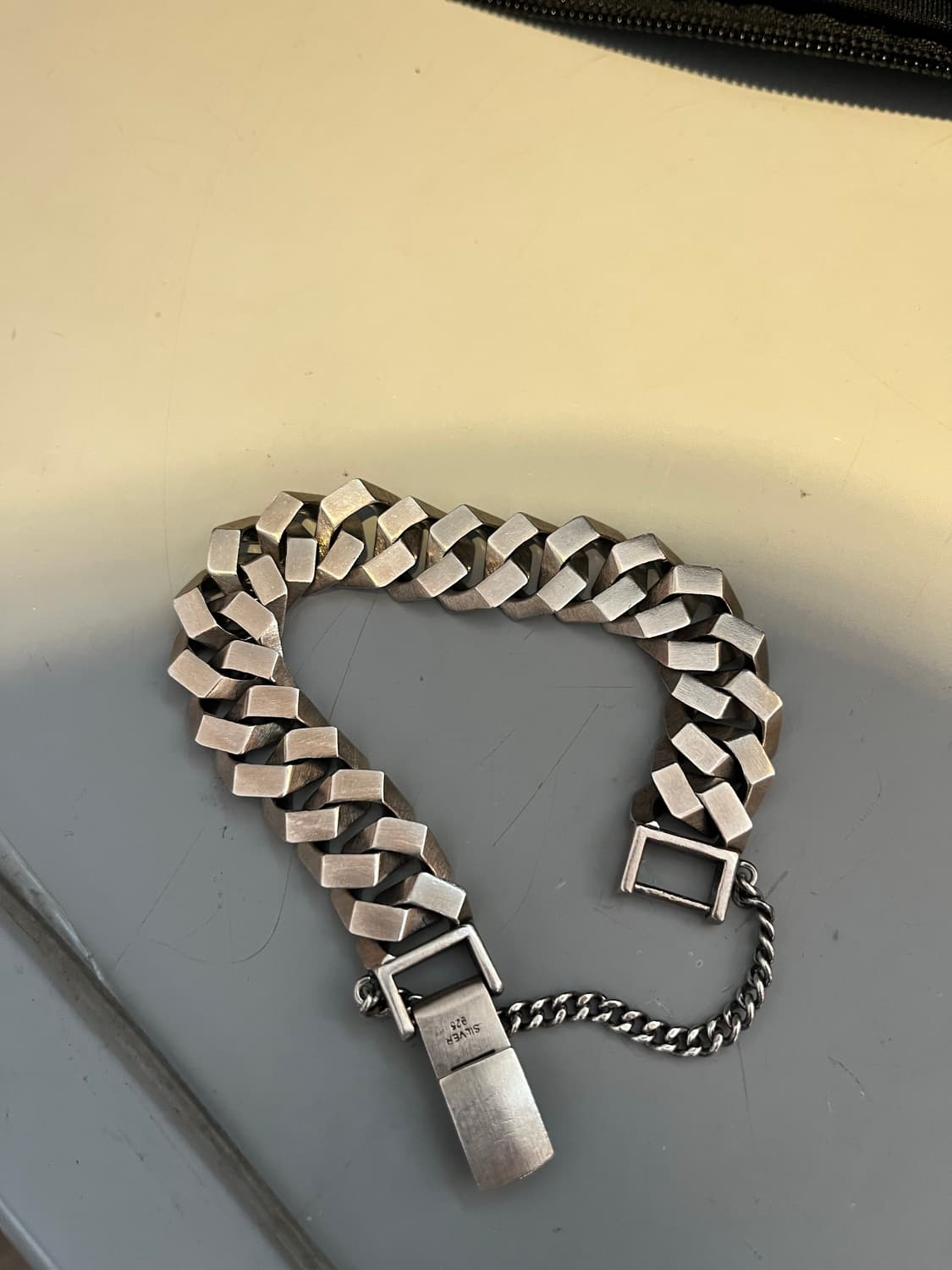 925스털링실버 8각체인 리버시블 은팔찌 상품이미지1