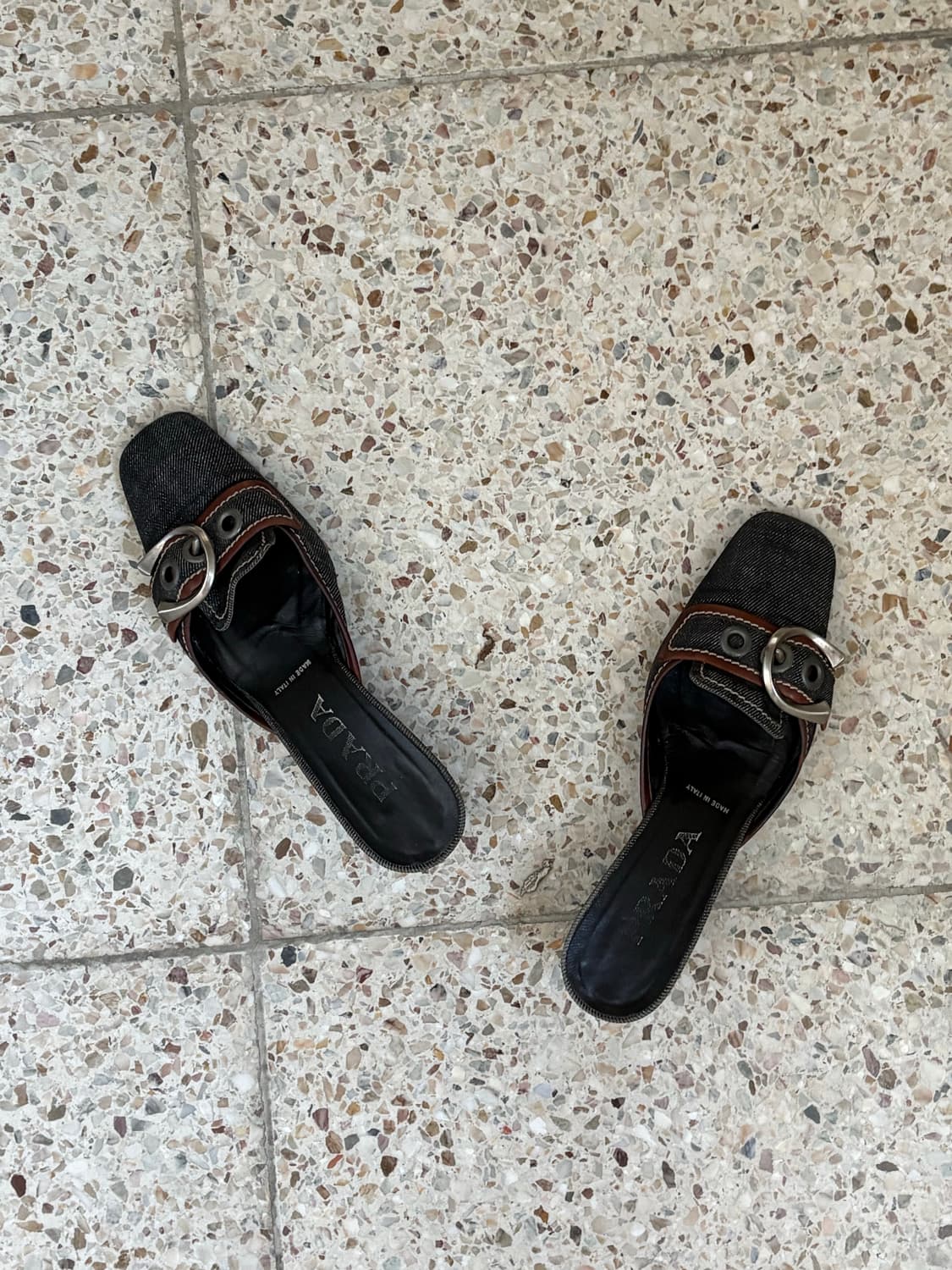 [225] 프라다 버클 데님 힐 상품이미지3