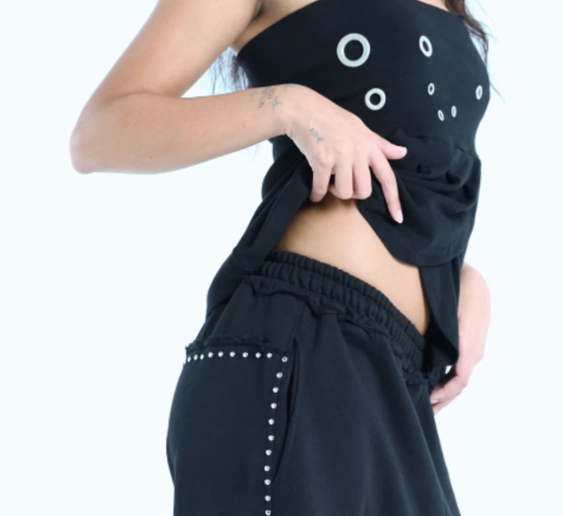 알디유 라인 스터드 팬츠 상품이미지3