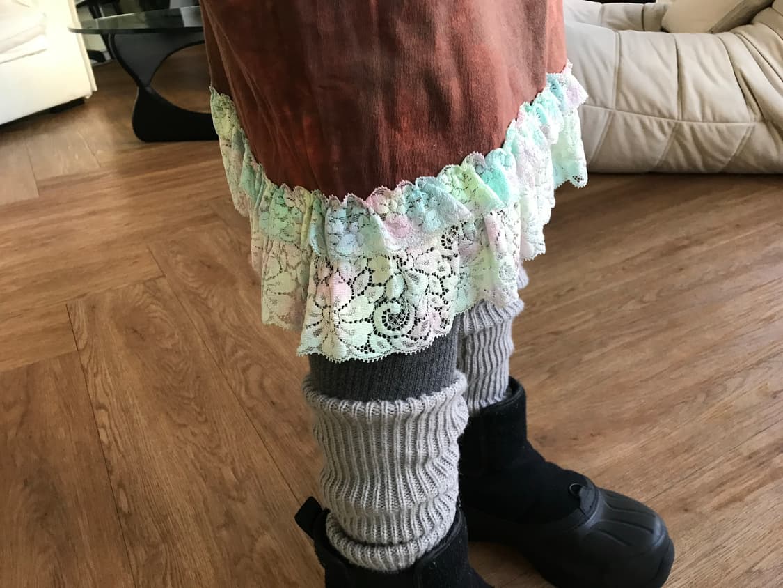 vintage pattern lace skirt 상품이미지1