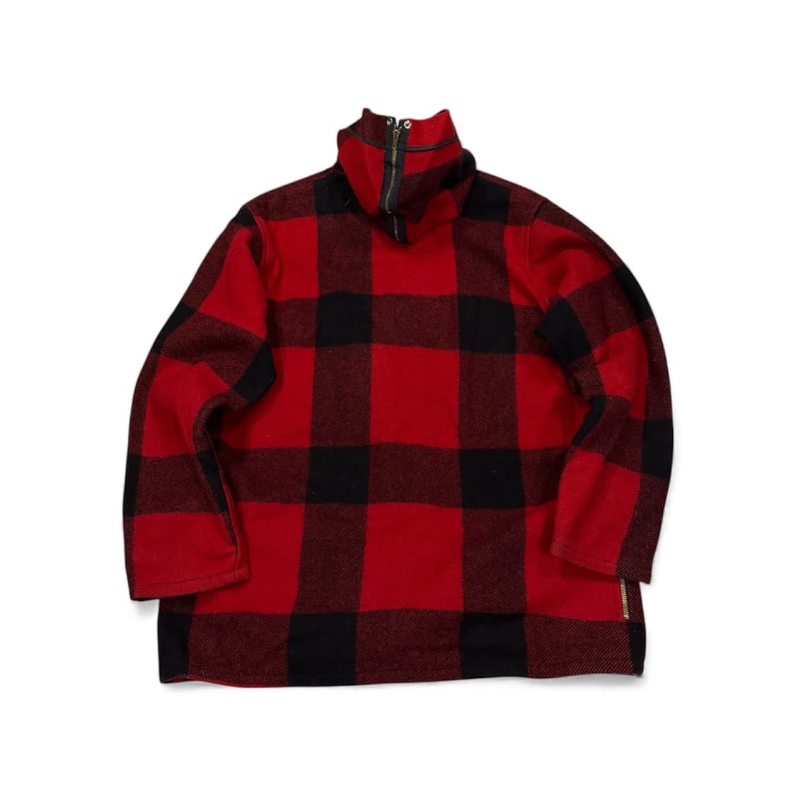 존슨울런밀스 버팔로 체크 후드 울 헌팅 자켓 상품이미지2