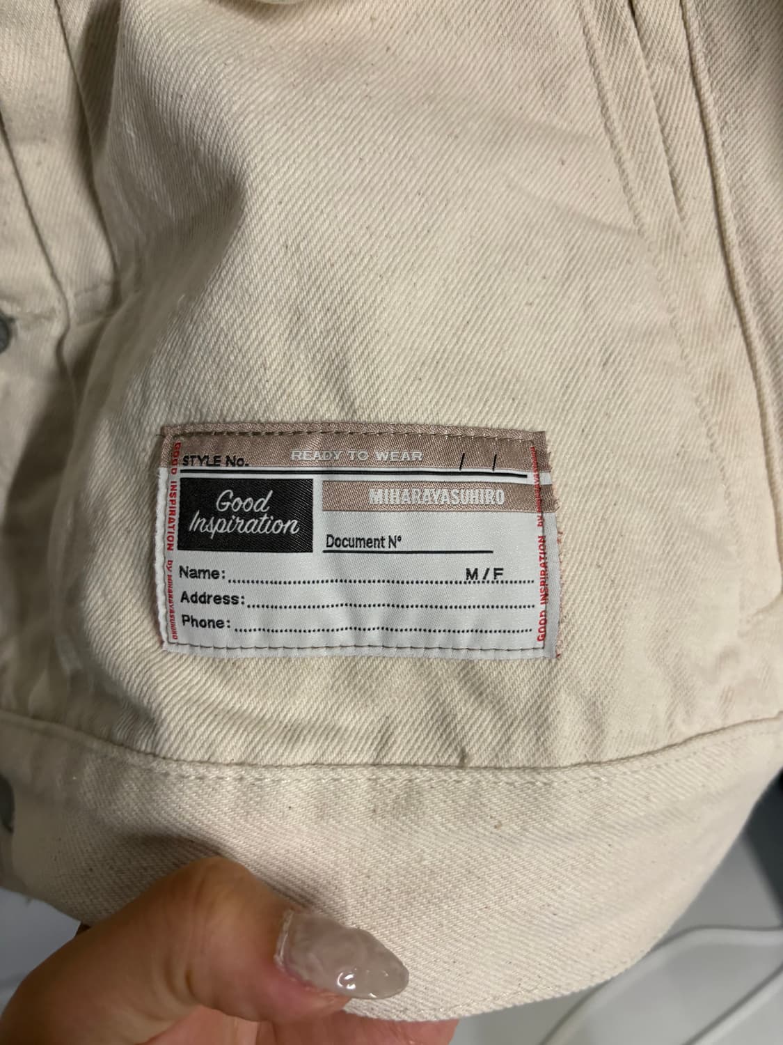 MIHARA YASUHIRO x GU trucker jacket ivor 상품이미지9