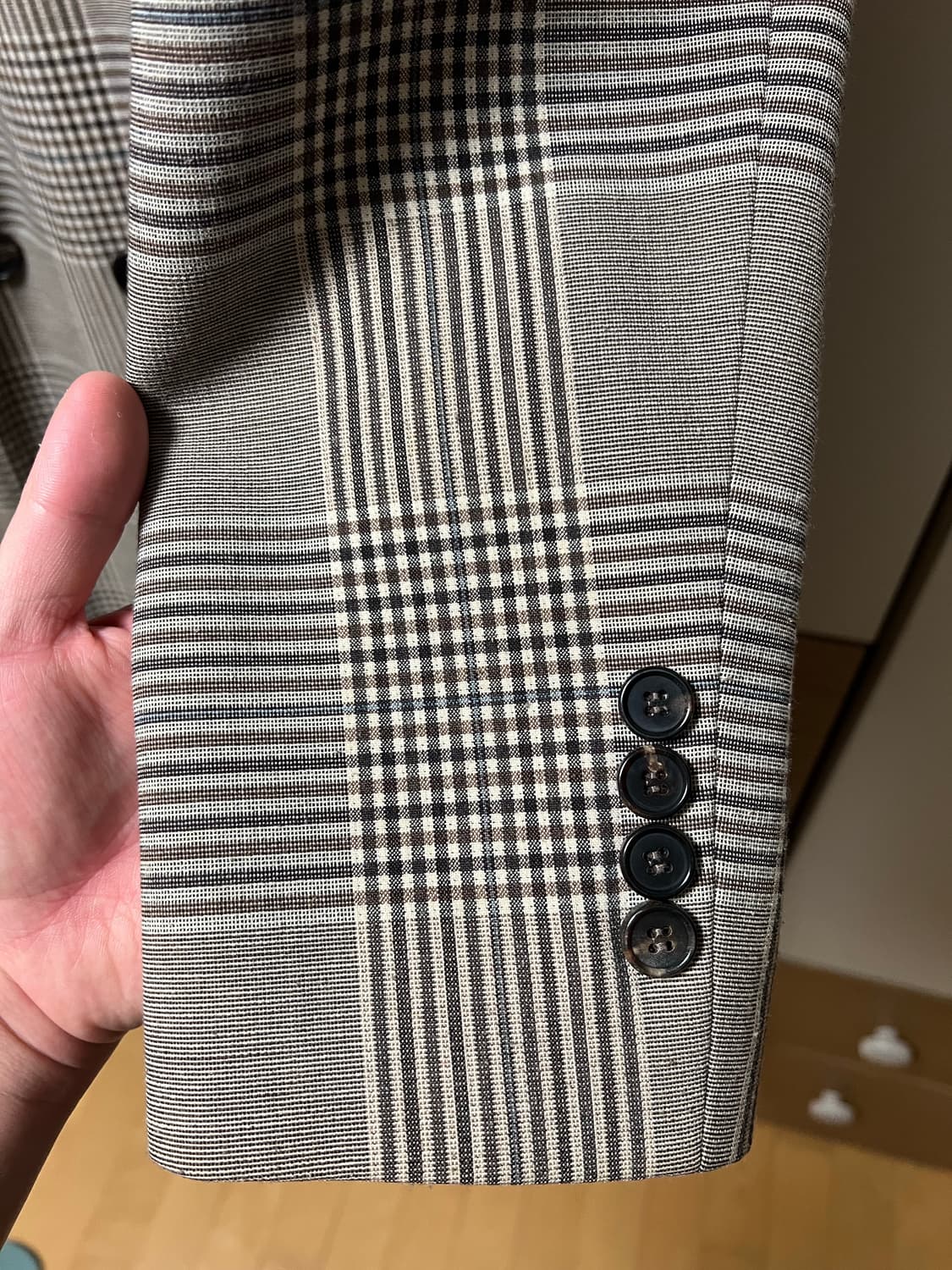 이든메이드 체크 롱 코트 상품이미지5