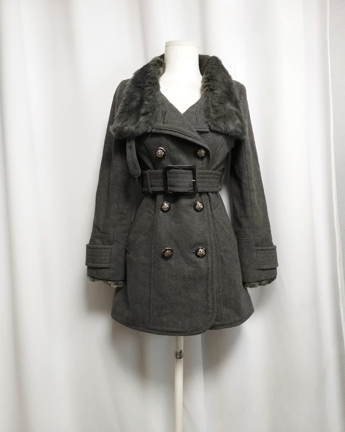 빈티지 퍼코트 대장 y2k자켓 그런지 핀터깔 오네갸루 긱시크 고스펑크로리 상품이미지1