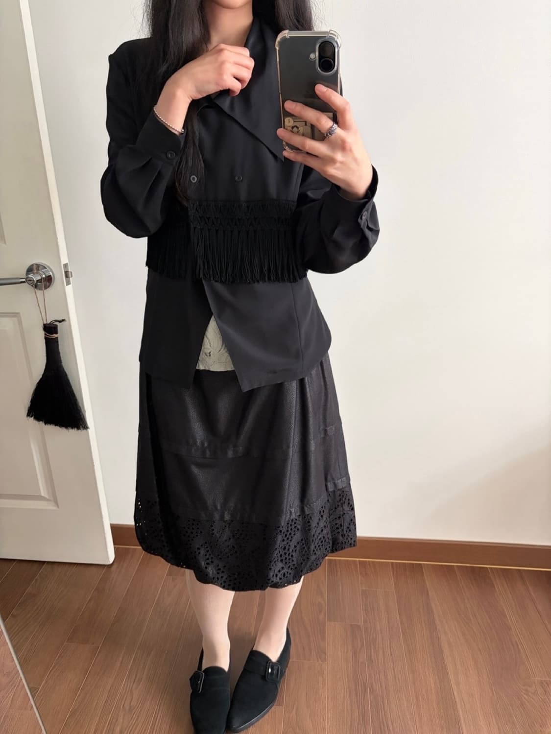 fringe double breasted blouse 상품이미지4