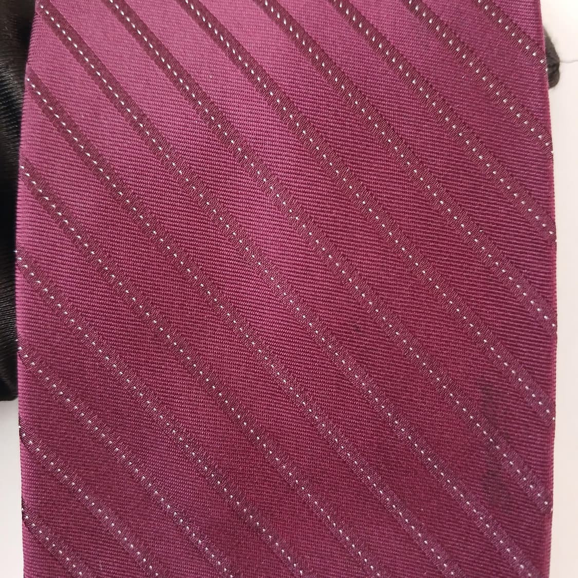 캘빈클라인 레드와인 실크 스트라이프 넥타이 8.6cm A등급 A19226 상품이미지6