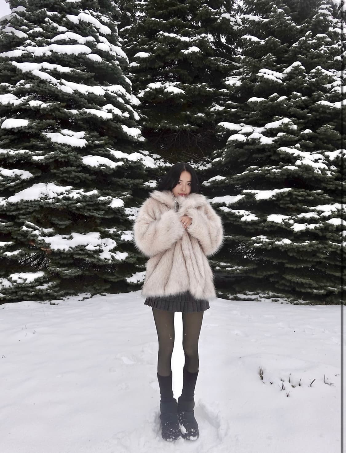 페일제이드 오버핏 퍼 자켓 (아이보리) 상품이미지3