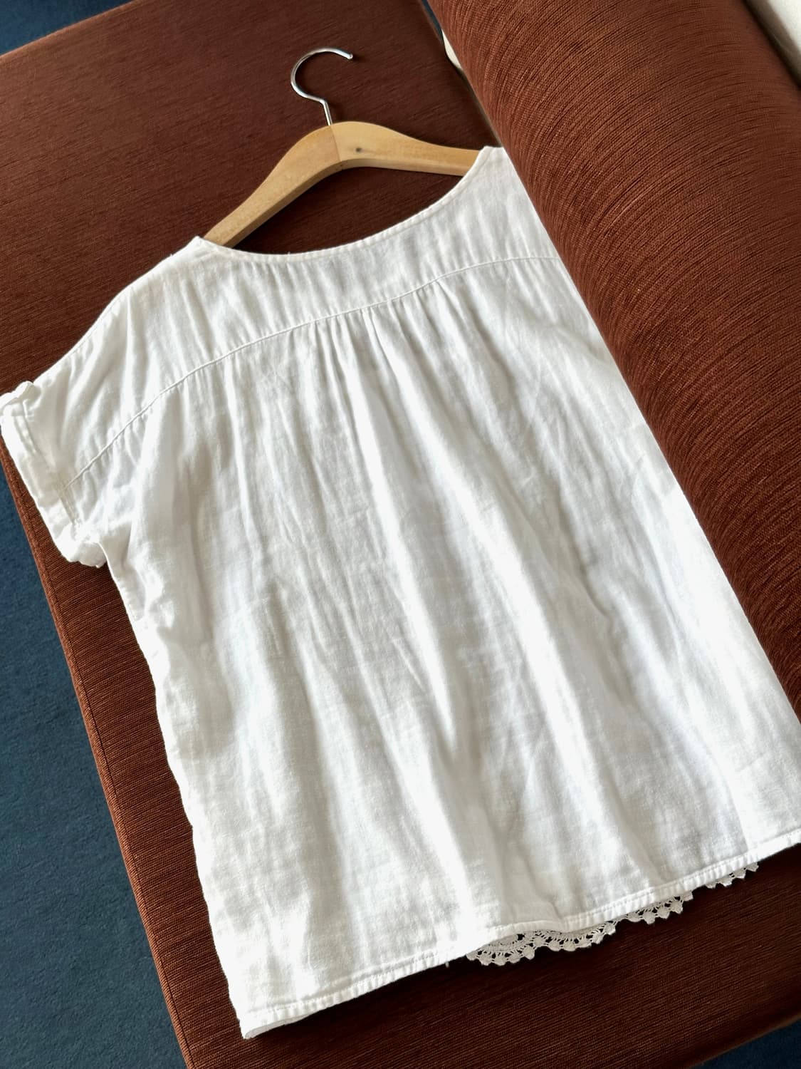Natural cotton vintage pattern P/O shirt 상품이미지5
