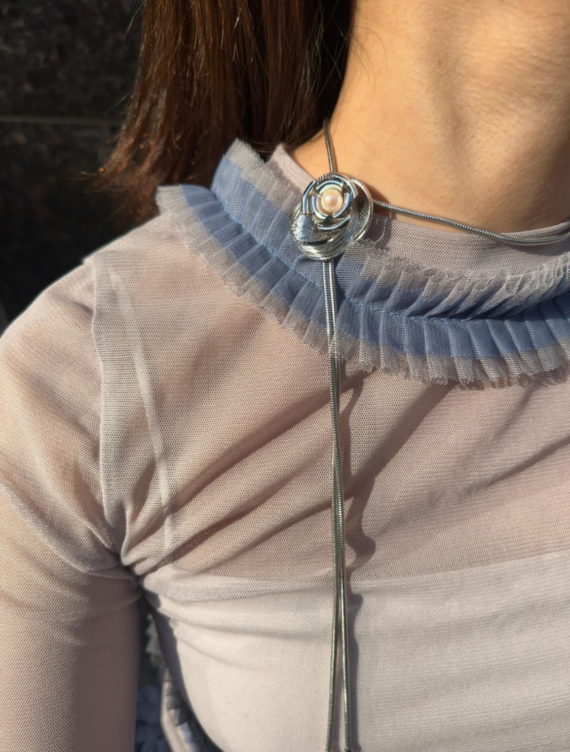 Vintage pearl bolo tie 상품이미지7