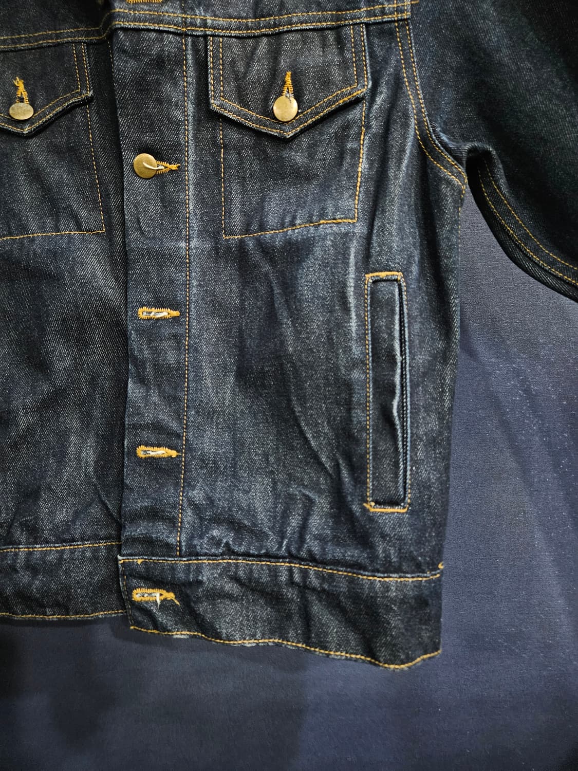 아메리칸 어패럴 네이비 남성 오버핏 90~95 데님 숏자켓  상품이미지6