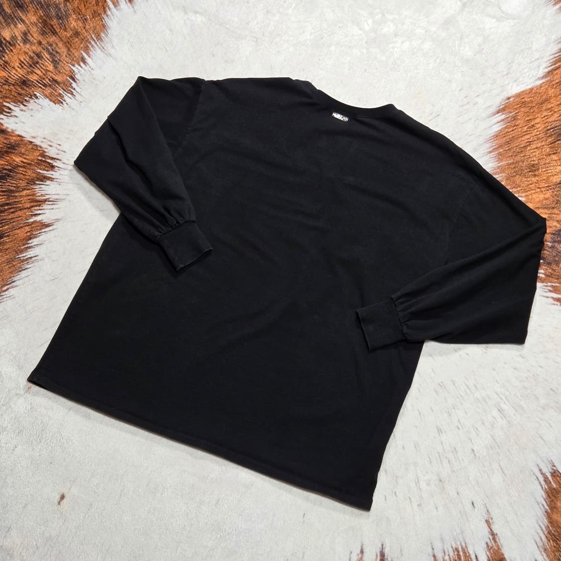 일본 빈티지 블랙 핑크 배색 롱슬리브 상품이미지4