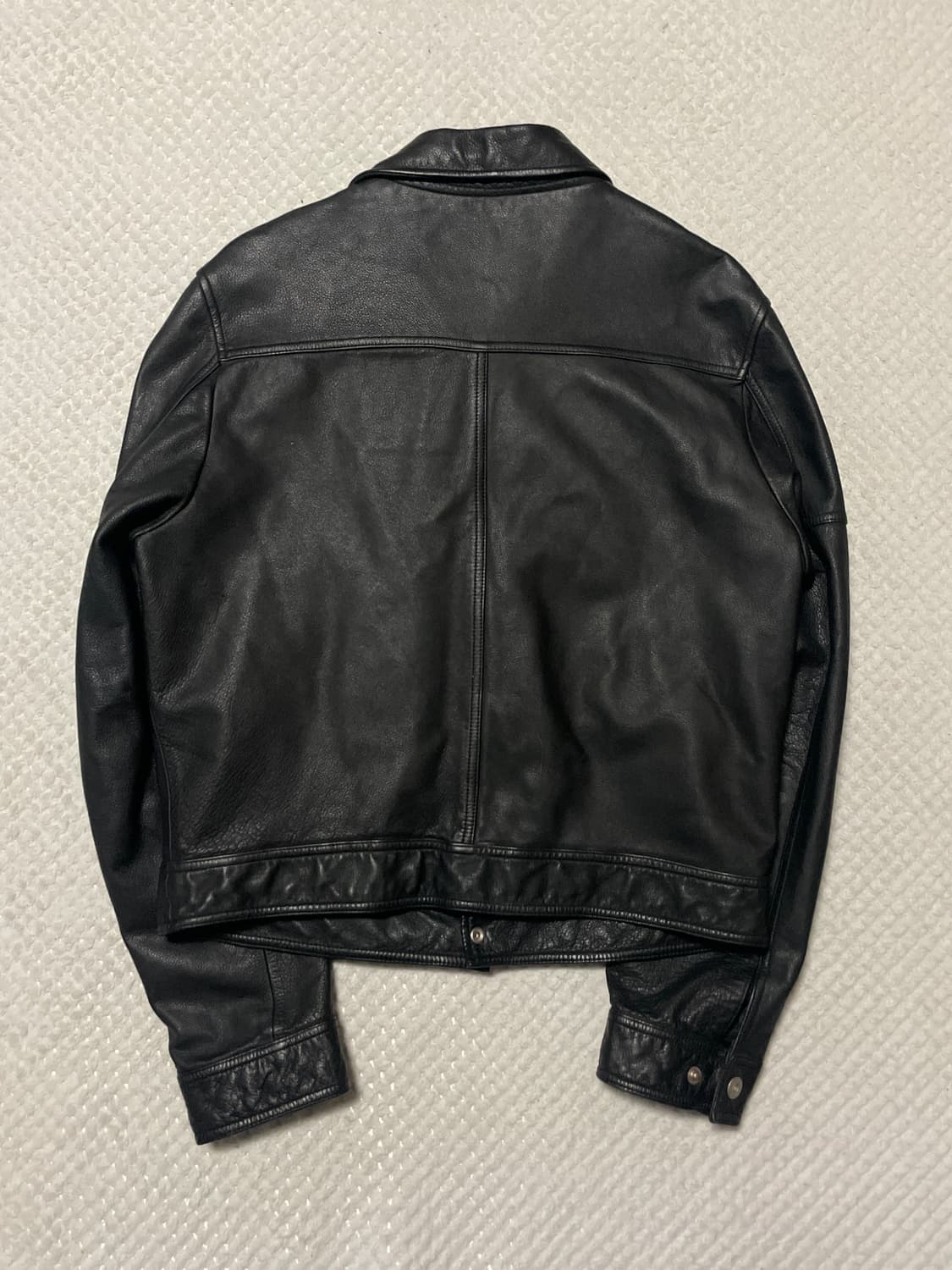 광희시장 웨스턴 무드 카우하이드 소가죽 포켓 레더 자켓 상품이미지2