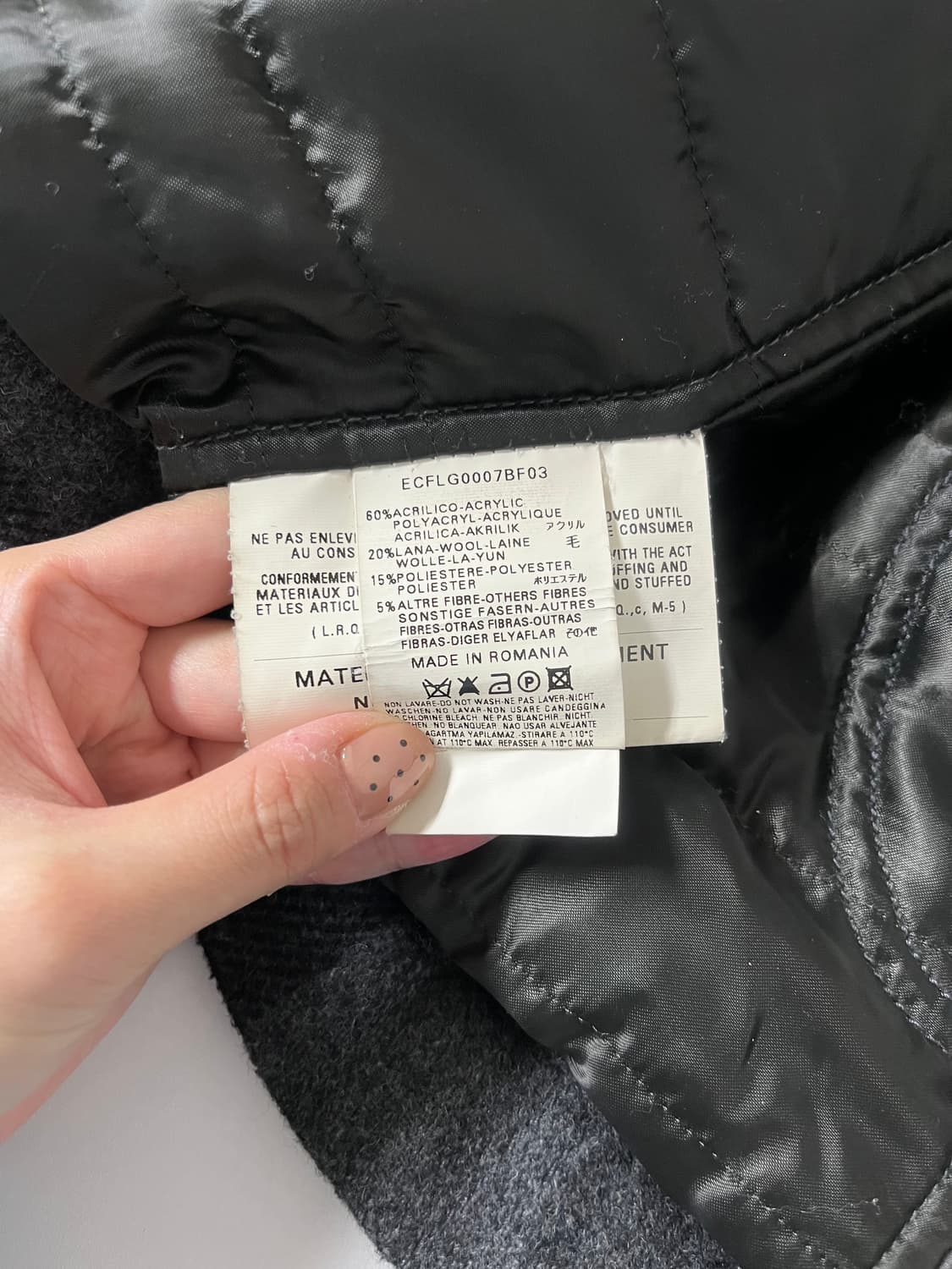 M) 디젤 DIESEL 빈티지 체크 코트 차콜 상품이미지8