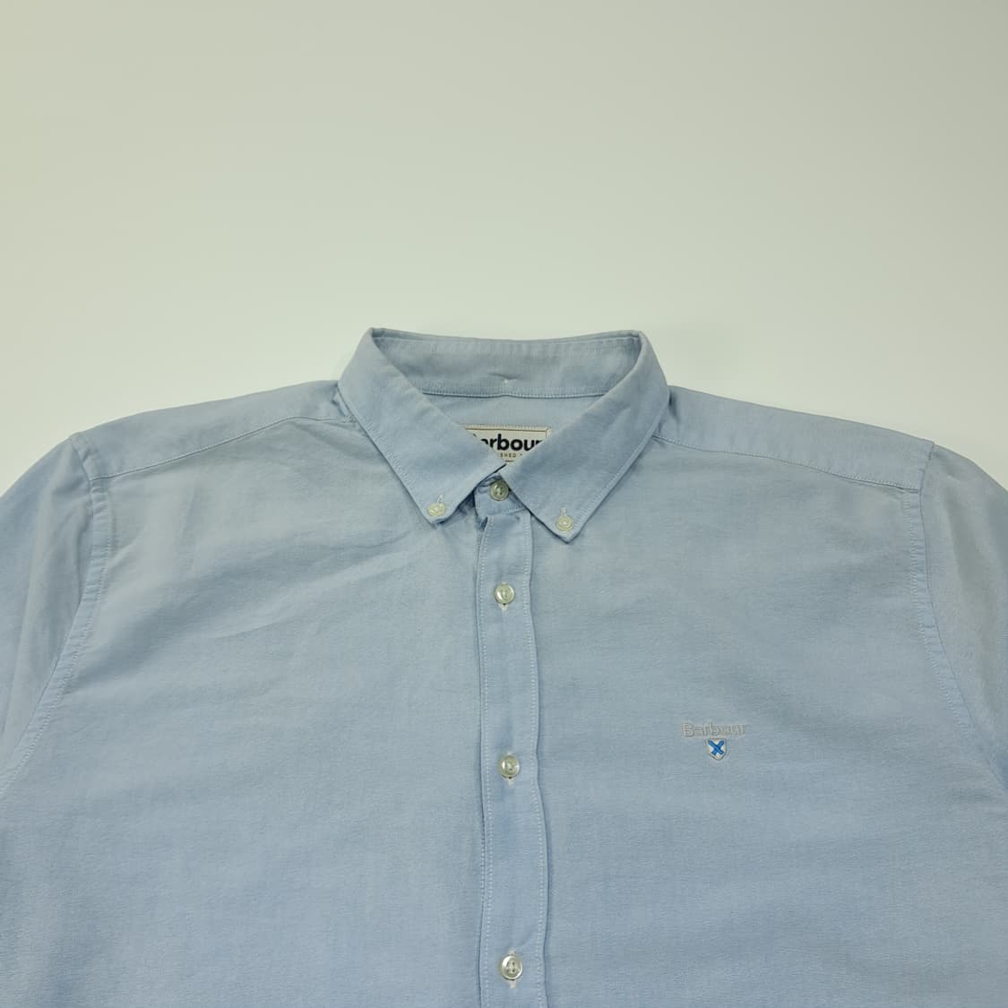 CL771 L 바버 코튼 버튼다운 클래식 블루 셔츠 남방 상품이미지2