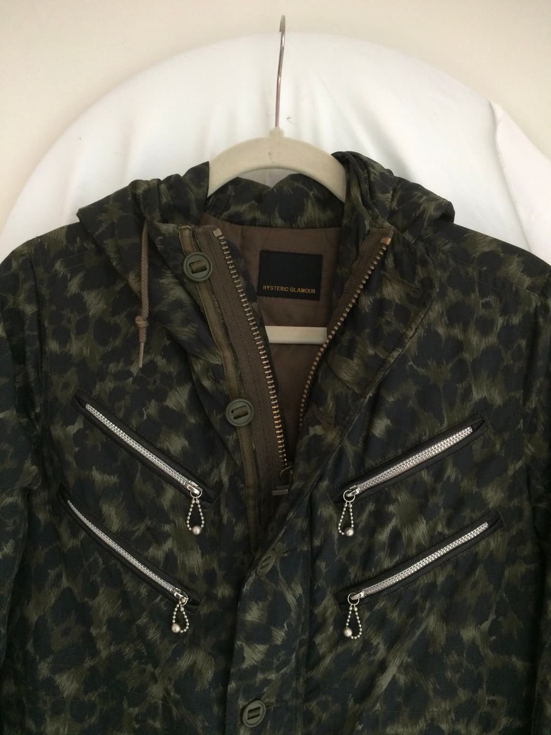 히스테릭 글래머 프리마 로프트 레오파드 히스걸 경량 패딩 후드 자켓 상품이미지4