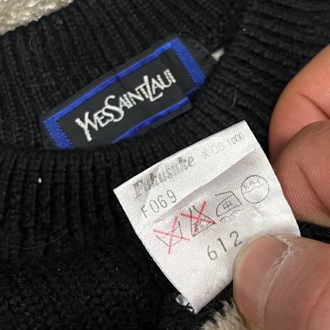 80-90s 입생로랑 스트라이프 울 니트 (100-105) 상품이미지6