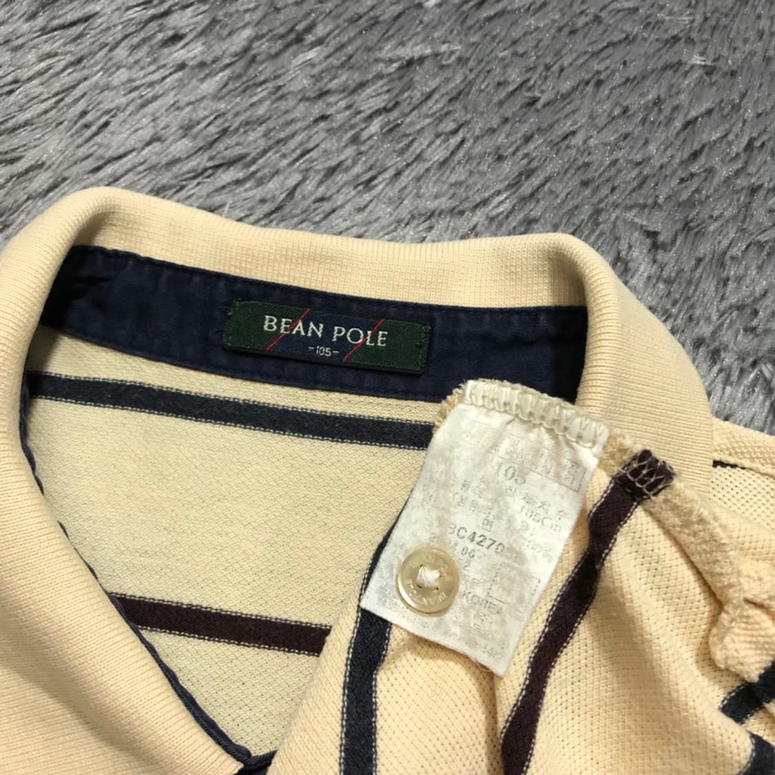 [[XL] 빈폴(BEANPOLE) 스트라이프 반팔 카라티셔츠@546 상품이미지4