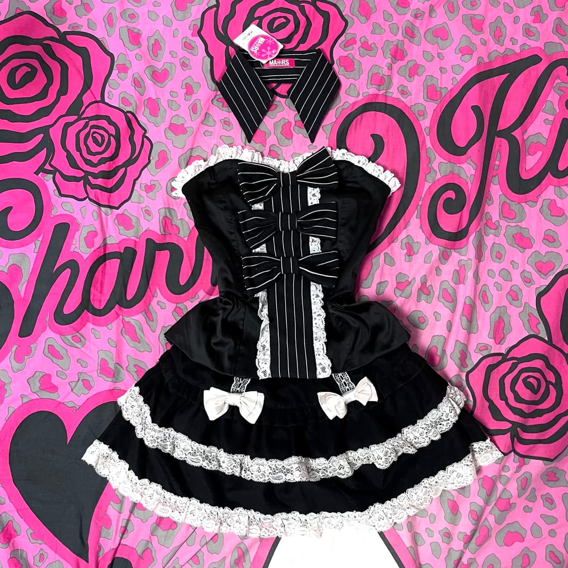 MA*RS마즈 메이드 프릴레이스 리본 탑 히메 로맨틱갸루 핀터대장 109 상품이미지1