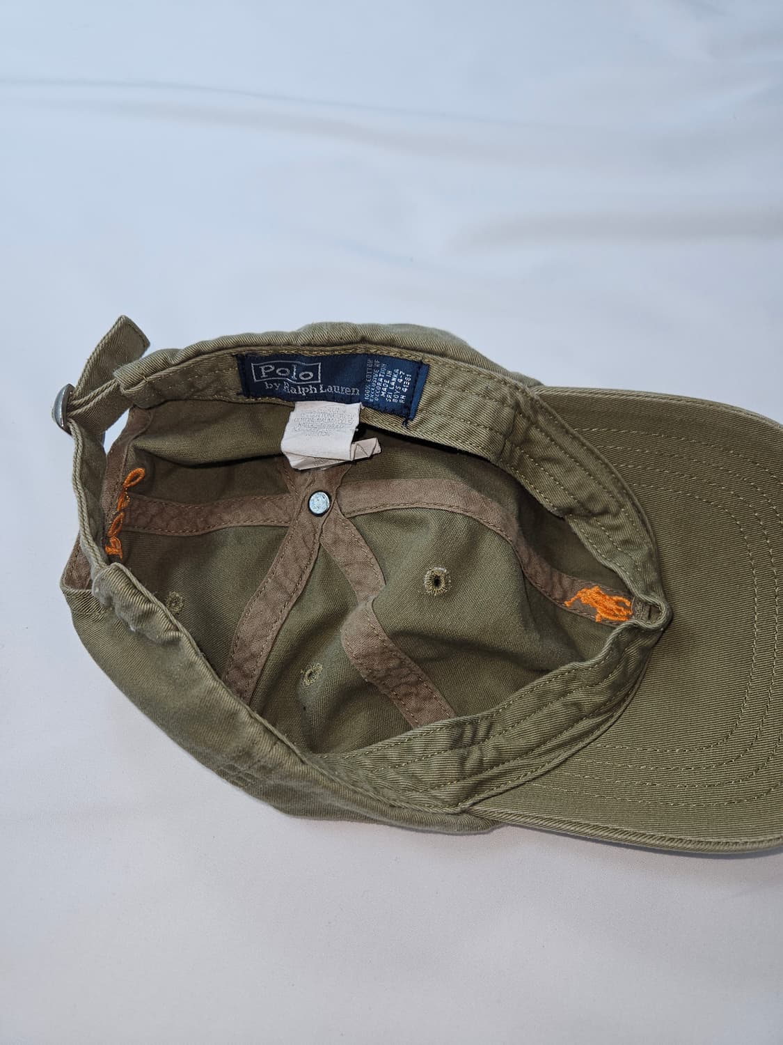 폴로 랄프로렌 빈티지 볼캡 올리브그린 오렌지  상품이미지3